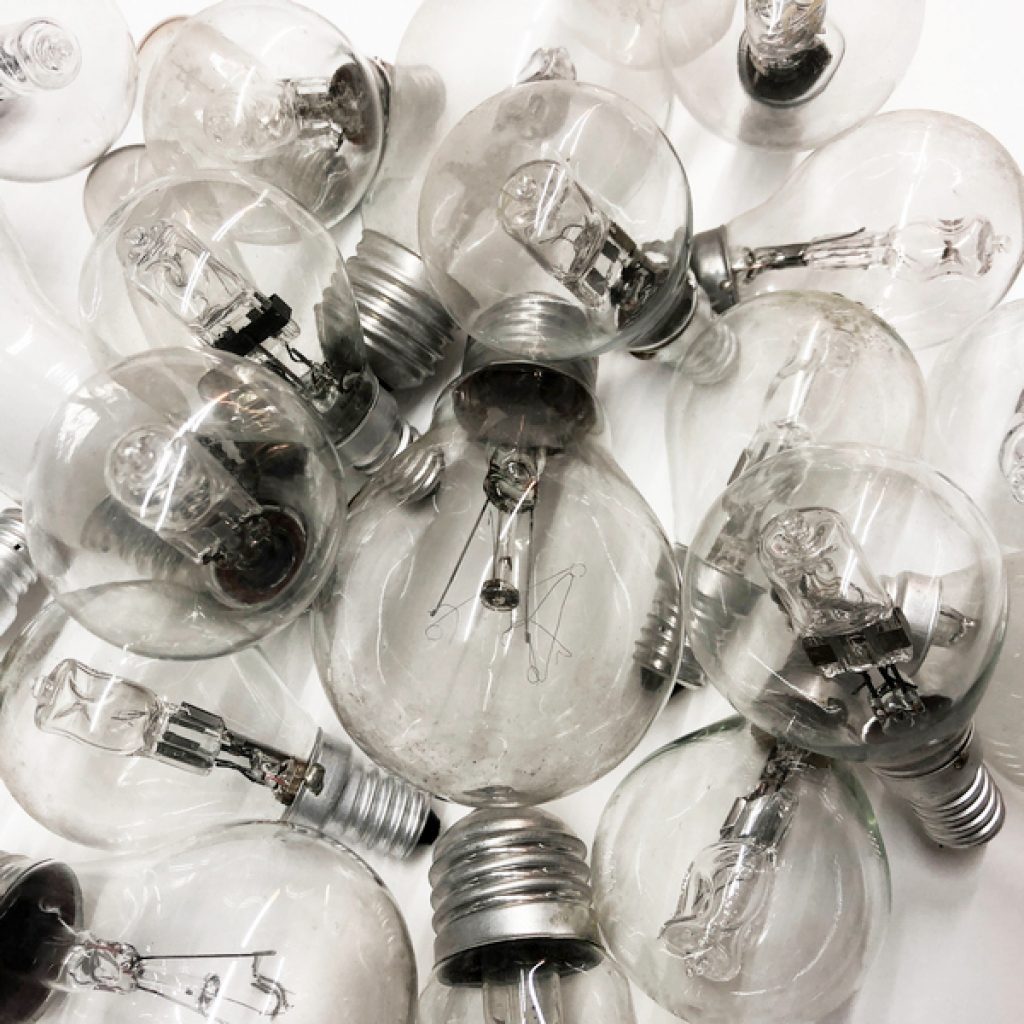 used lightbulb for diy projects, gutting, decorations, recycling